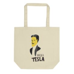 Yellow Tesla Tote Bag