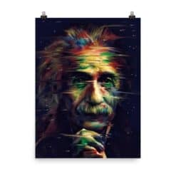 Albert Einstein Painting Poster