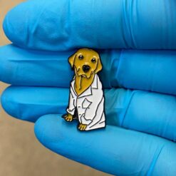 Laboratory Science Dog Enamel Pin