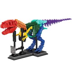 Rainbow T-rex Fossil Building Blocks